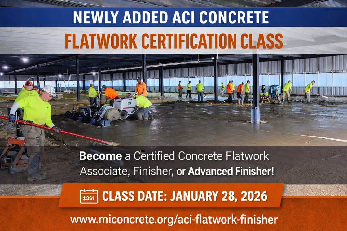 ACI Concrete flatwork certification class event